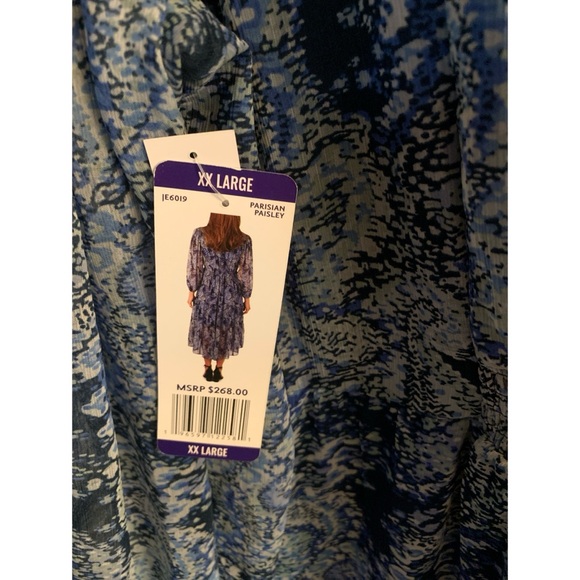 NWT Joie Parisian Paisley Maxi Dress Women’s XXL - Picture 4 of 6